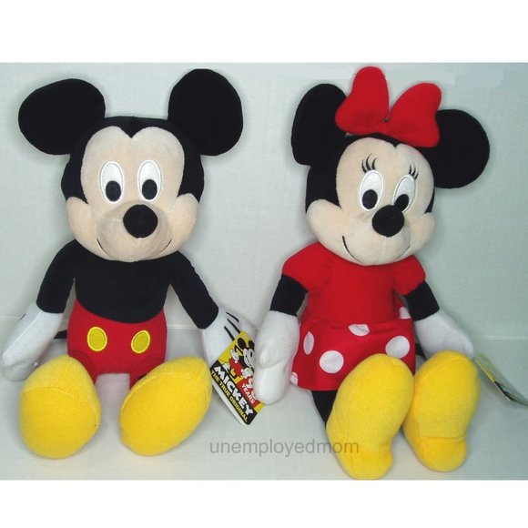 Disney Mickey Minnie Mouse Plush & Books 5 minute Stories Kids Stuffed Animal - Picture 4 of 13